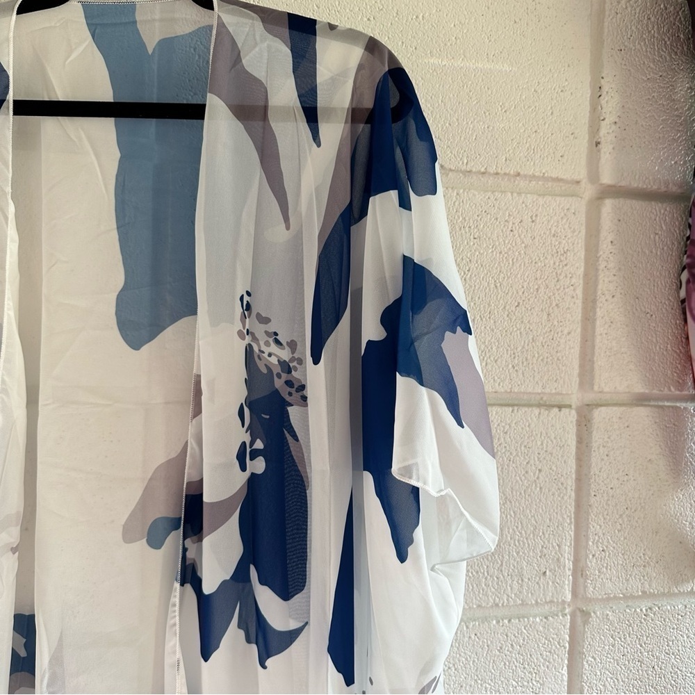 NIB NEW SemiSheer Open Front Cardigan All Over Pr… - image 8